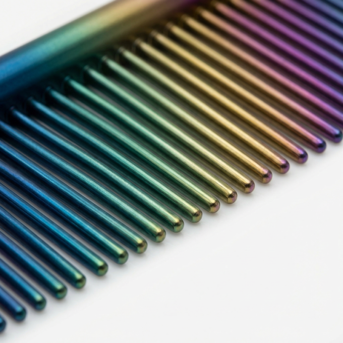 dual density comb for coat grooming and styling, stainless steel - 5