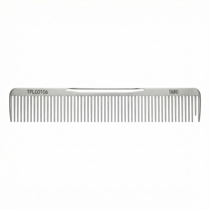 Professional groomer line, dual-density pet grooming comb, stainless steel - 0