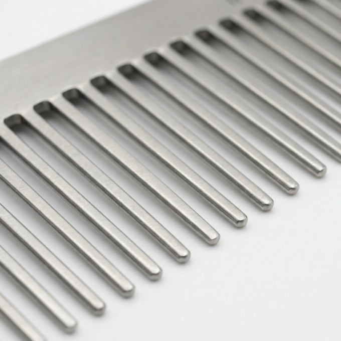 Professional groomer line, dual-density pet grooming comb, stainless steel - 1