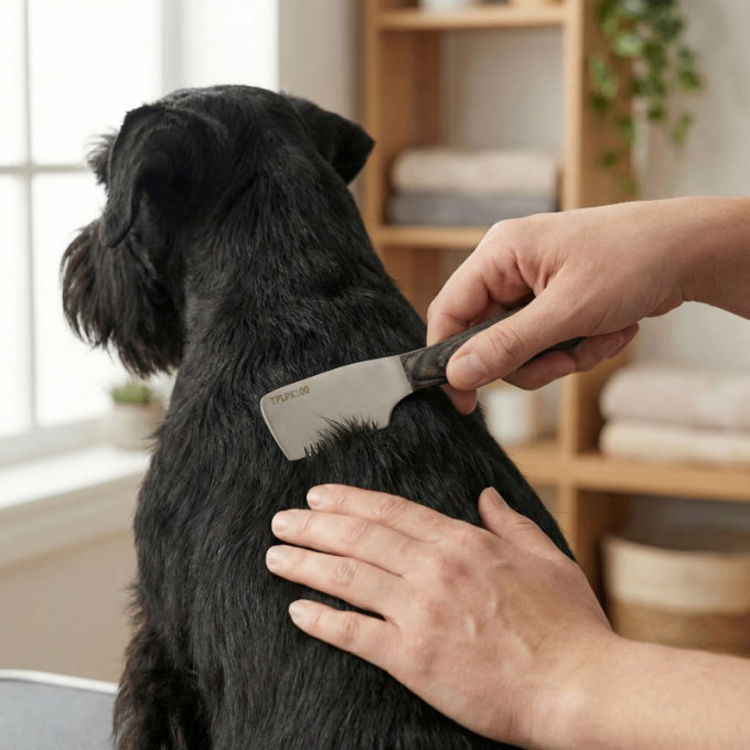 stripping knife with coarse teeth and wooden handle - 7