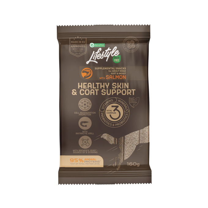complementary grain free feed – snacks for adult dogs with salmon - 0