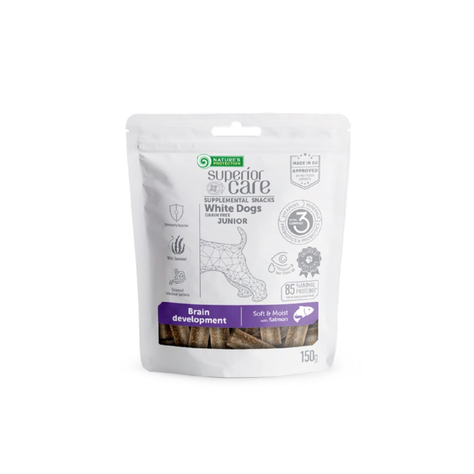 grain free complementary feed-snacks for junior dogs of all breeds with salmon - 0