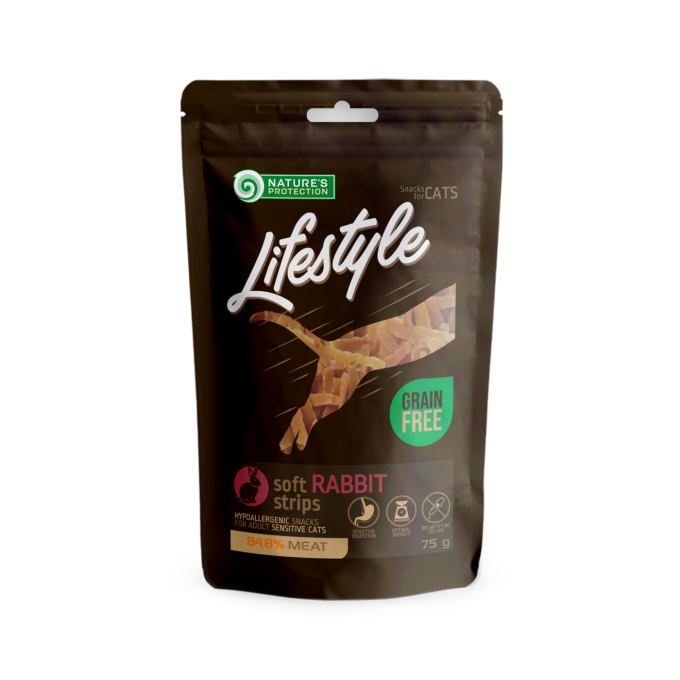 snack for cats soft rabbit strips - 0