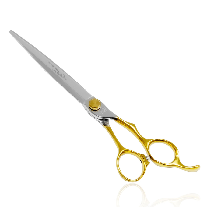 cutting scissors "Perfection by Janita J. Plunge", straight, 440c stainless steel, golden color - 0