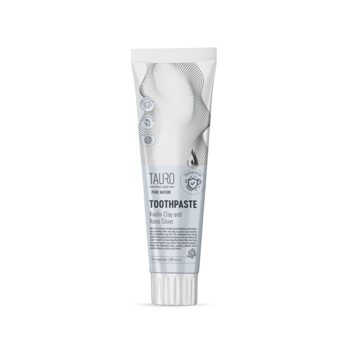Pure Nature toothpaste with white clay (kaolin), zeolite and  silver nanoparticles for dogs and cats - 0