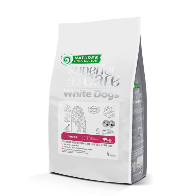 dry pet food with white fish for growing dogs of all sizes with white coat - 8