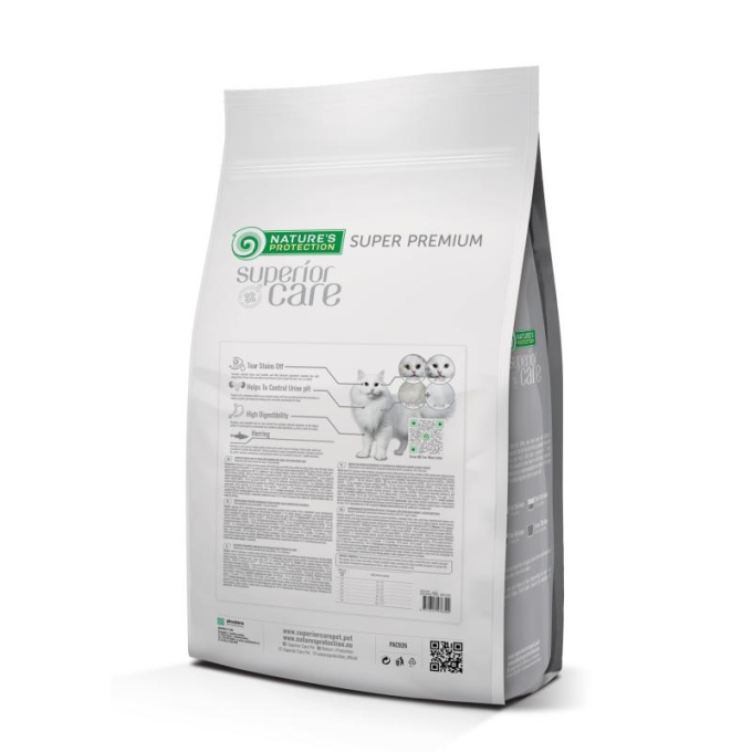 dry grain free pet food with herring for adult all breed cats with white coat - 2