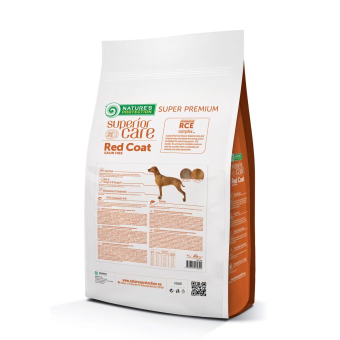 dry grain free food for adult dogs of all breeds with red coat, with salmon - 2