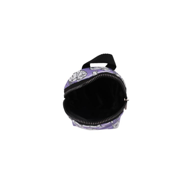 pet treat case with zipper, purple, with puppy appliqués - 4