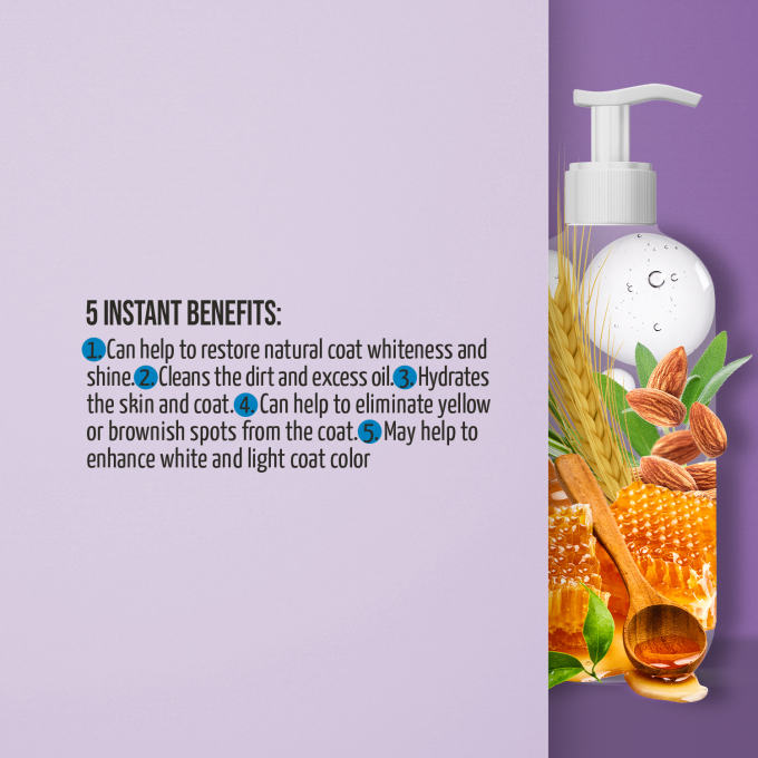 Ultra Natural Care whitening shampoo for dogs and cats with white and light coat - 2
