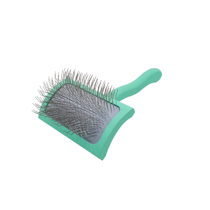 wooden brush, curved, rectangular - 1