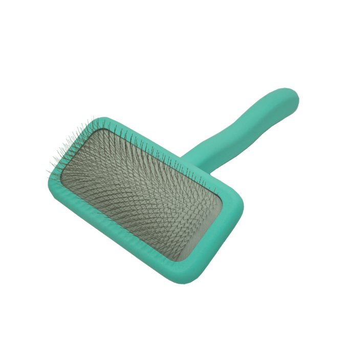 Brush wooden, rectangular shape, teeth 11 mm, mint - 0