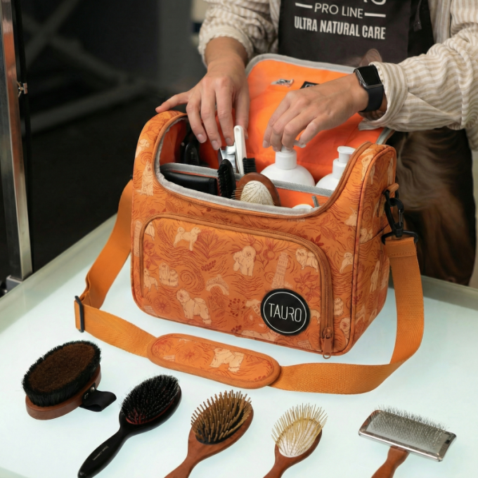 grooming bag, thematic design, universal, with adjustable handle, customized design - 3