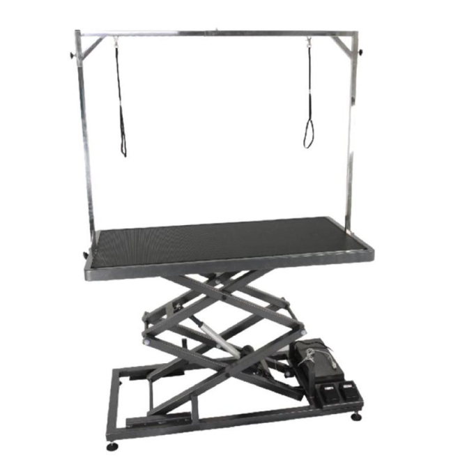 grooming table for dogs and cats, electrically adjustable height (37.5–113.5 cm) - 0