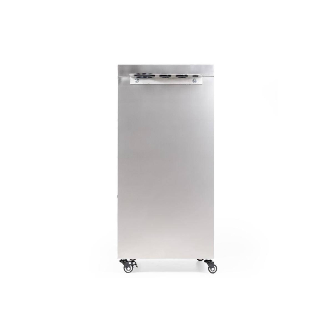 stainless steel cabinet with tool holder and wheels - 8