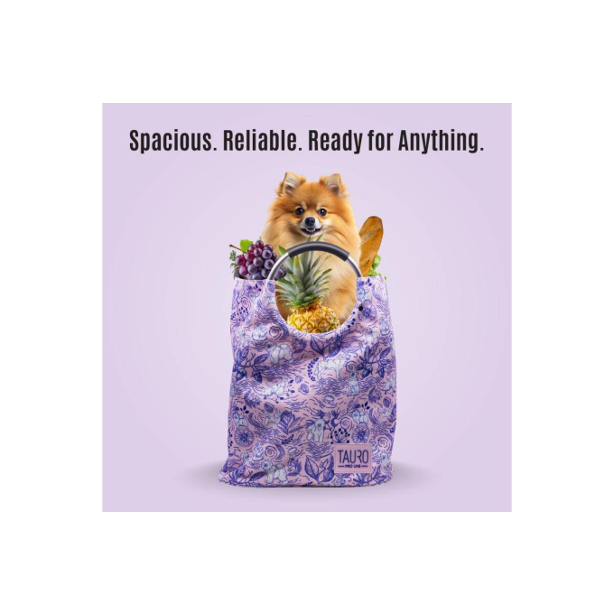 shopping bag, spacious, with metal handle, customized design - 3