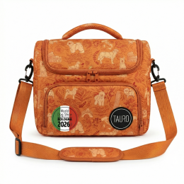 grooming bag, thematic „WDS 2026 Bologna" design, universal, with adjustable handle, customized design